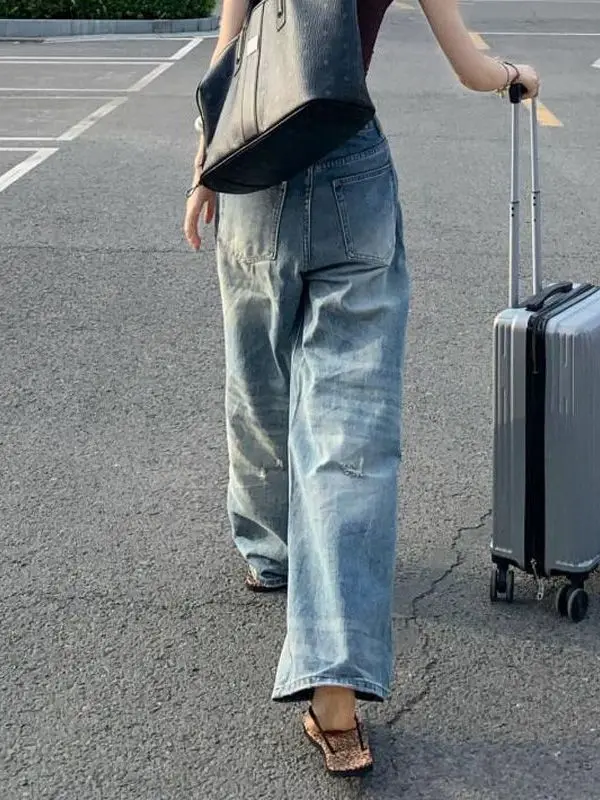 Jean blanc femme grande taille grand palazzo courbé décontracté confortable confortable pleine longueur doux épaissi peluche velours chaud hiver