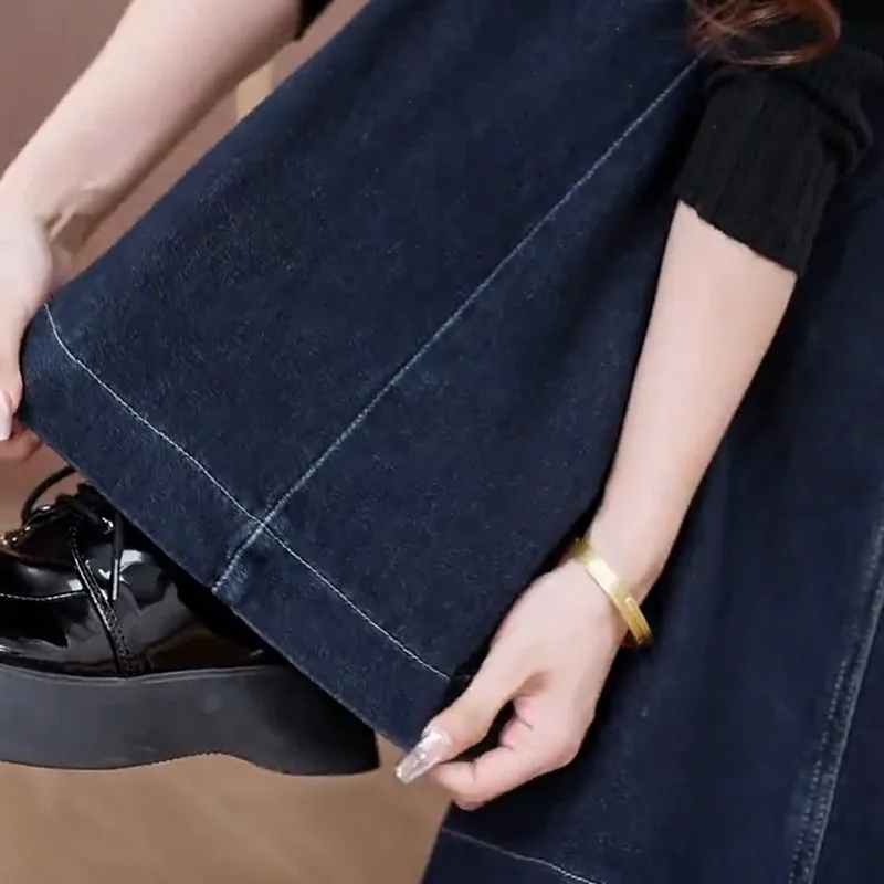 Jeans a gamba larga a vita alta Pantaloni in denim Faionable da donna Pantaloni lunghi versatili dimagranti Primavera Autunno Nuovo arrivo stagionale