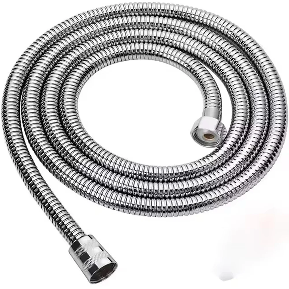 

High Quality 1.5m/ 2m /3m G1/2 Inch Flexible Shower Hose Stainless Steel Chrome Bathroom Water Head Shower Head Extension Pipe