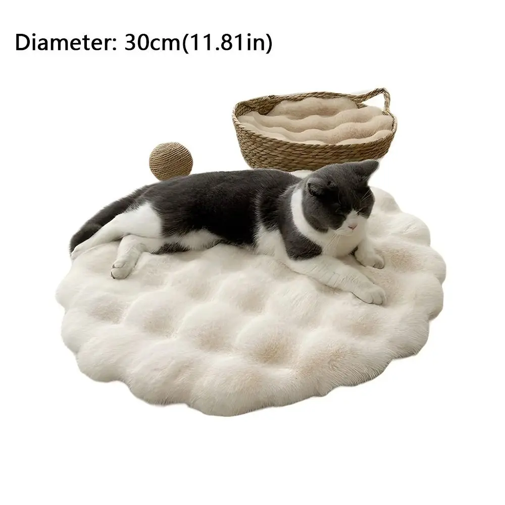 Neue runde Katzenmatte, waschbare Isolierung, runde Haustiermatte, rutschfeste Unterseite, Hundebett, Schlafunterlage
