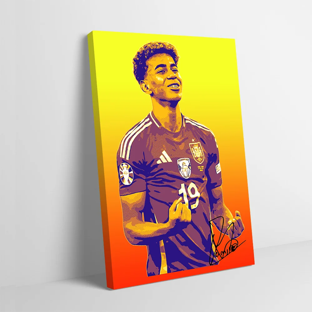 Lamine Yamal Soccer Player Printing Poster Custom Pictures Wall Art Canvas Painting Gift for Interior Accessories Home Decor