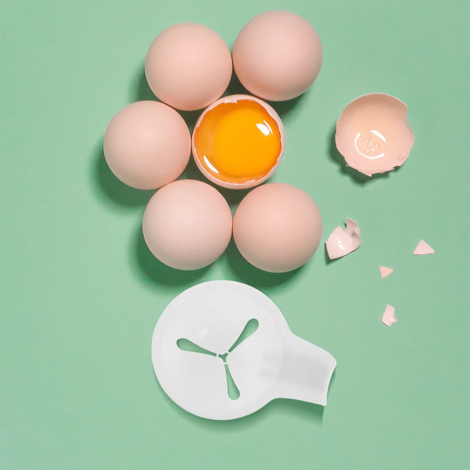 

Egg Separator for Raw Eggs Quick Yolk Separator Practical Kitchen Tool Reusable Egg White Yolk Divider Effective Filter