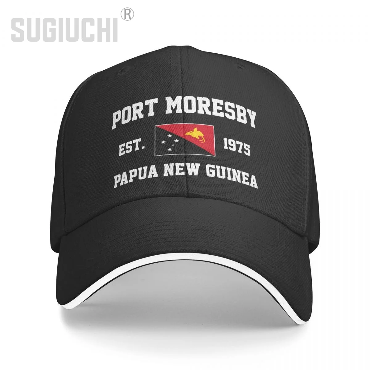 Baseball Cap Papua New Guinea EST.1975 Port Moresby Capital Men Women Unisex Hip Hop Sandwich Caps Snapback Golf Hat Fishing