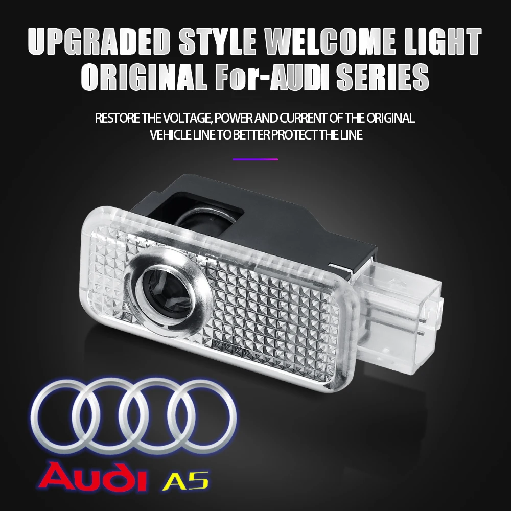 Für Audi A3 8V 8P A5 A6L A7 Q3 Q5 Q7 A4 B5 B6 B7 B8 A1 RS TT S3 S6 Sline Quattro Auto-Tür HD Willkommens-Licht Laser-Projektor-Lampe – Detail 29