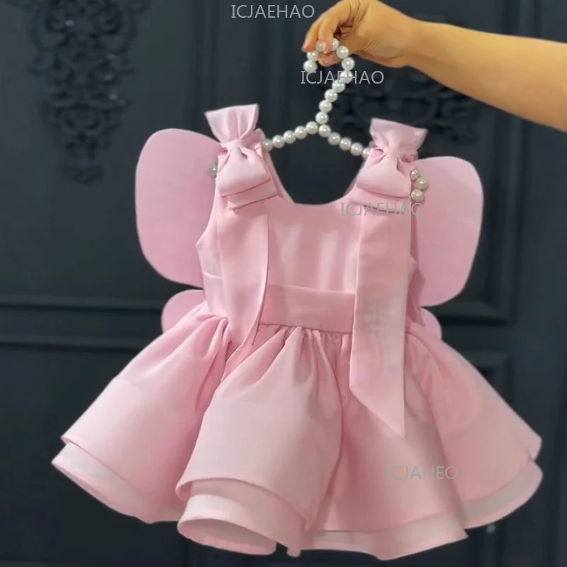 2026 Kids Formal Sleeveless Birthday Party Dress New Host Piano Performance Pageant Costume Fashion Children Girls Princess Gown
