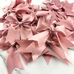(30pcs) 신선한 핑크 리본 활 폴리 에스터 새틴 활 꽃 DIY 공예 장식