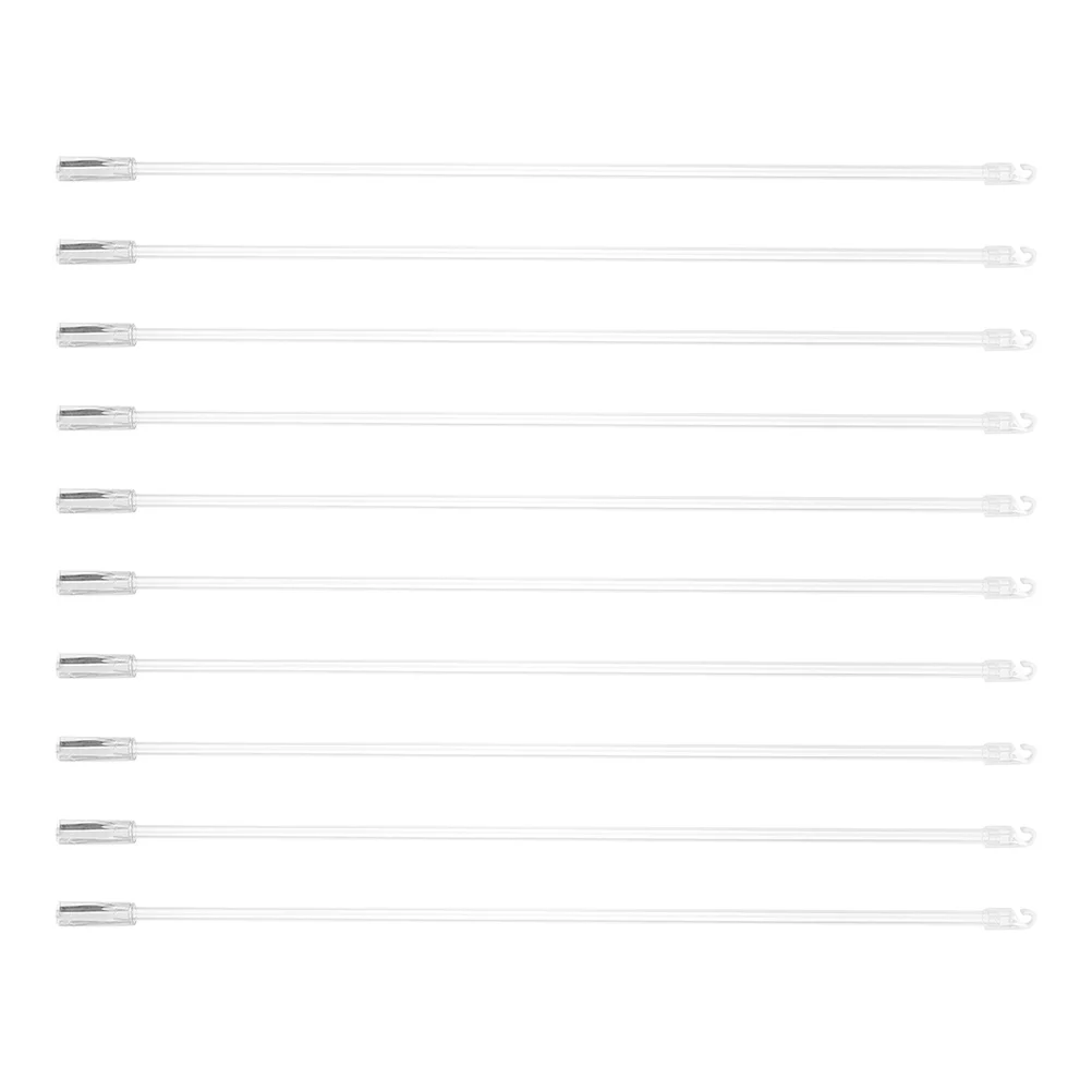 

10 Pcs Venetian Blind Rod Wand for Plastic Opener Tilt Replacement Black Curtains