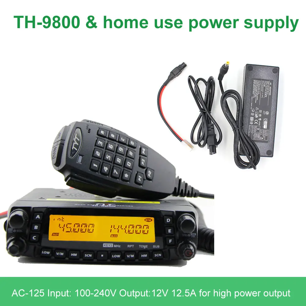 

2011A Version TYT TH9800 TH-9800 50W Dual Display Repeater Scrambler VHF UHF Transceiver Car Truck Vehicle Two Way Radio