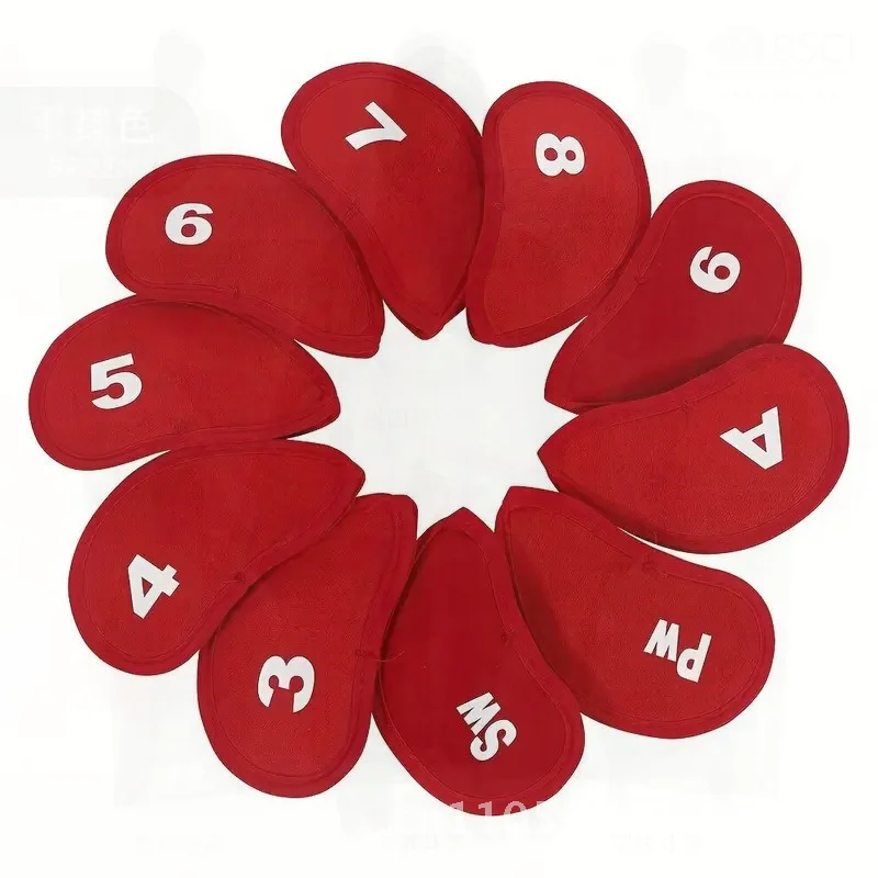 10 عبوات من أغطية رأس نادي الجولف الواقية من مواد الغوص لخيارات نوادي الجولف باللون الأسود والأحمر والأزرق - هدية لمستلزمات الجولف