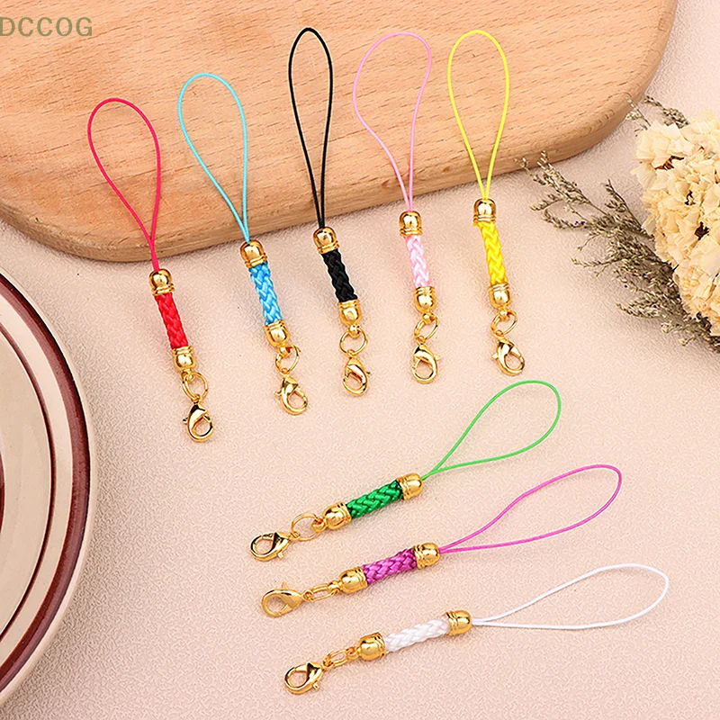 10Pcs Keychain Rope With Jump Ring Lanyard Lariat Strap Cord For DIY Keyring Pendant Crafts Jewelry Making Supplies