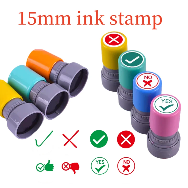 Symbol √ × Teacher's Correction Homework Stamp Is Correct, Incorrect Hook, Fork, Small Circle Stamp, Correct Marking, Incorrect