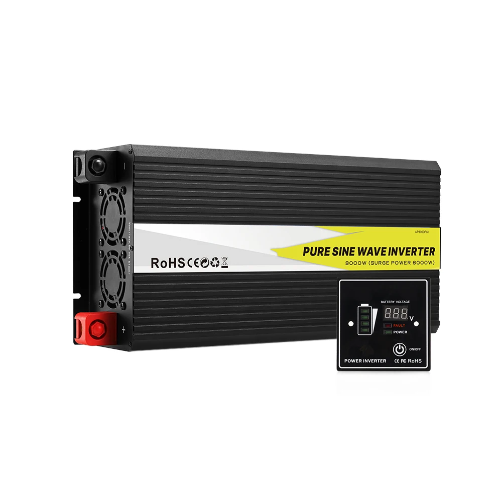 Portable DC To AC Inverter 3000W 6000W Pure Sine Wave Inverter 12V Power Inverter