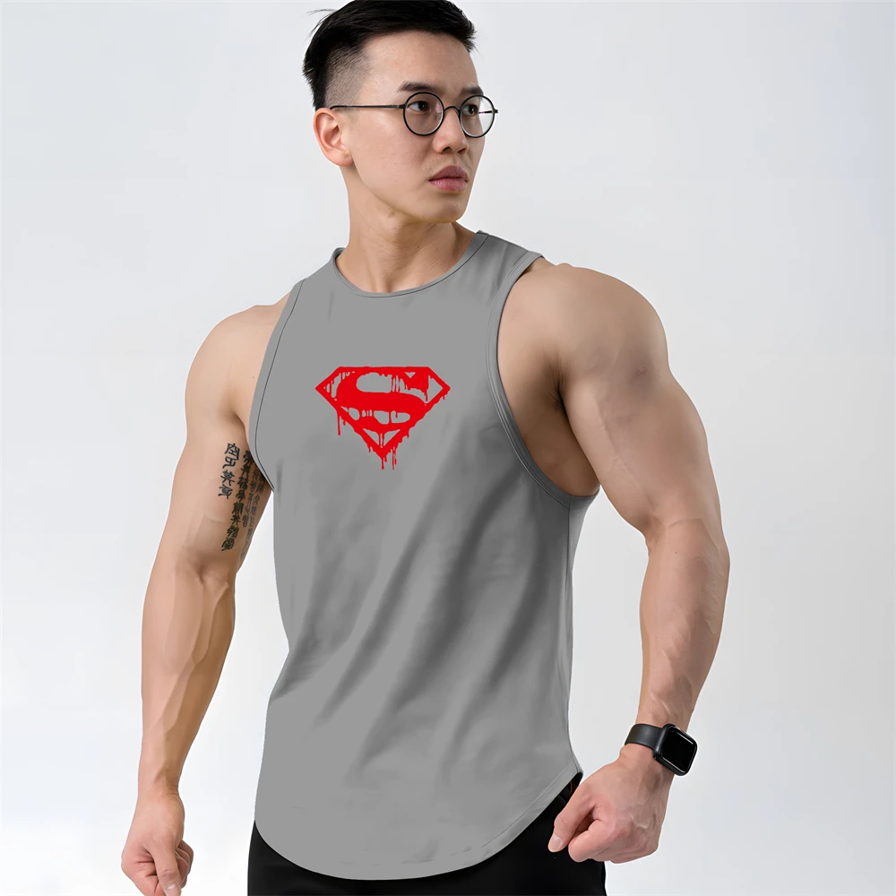 Men Tank Tops Workout Running Fitness Sportswear Summer Clothing For Men Basketball Gym Vest Quick-drying Sleeveless T Shirt