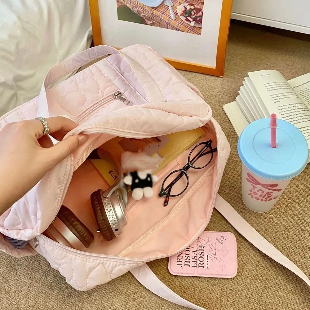 Модная сумка для подмышек, дорожная сумка для багажа, косметичка в корейском стиле с сердечком, женская сумка, нейлоновая женская сумка для мамы