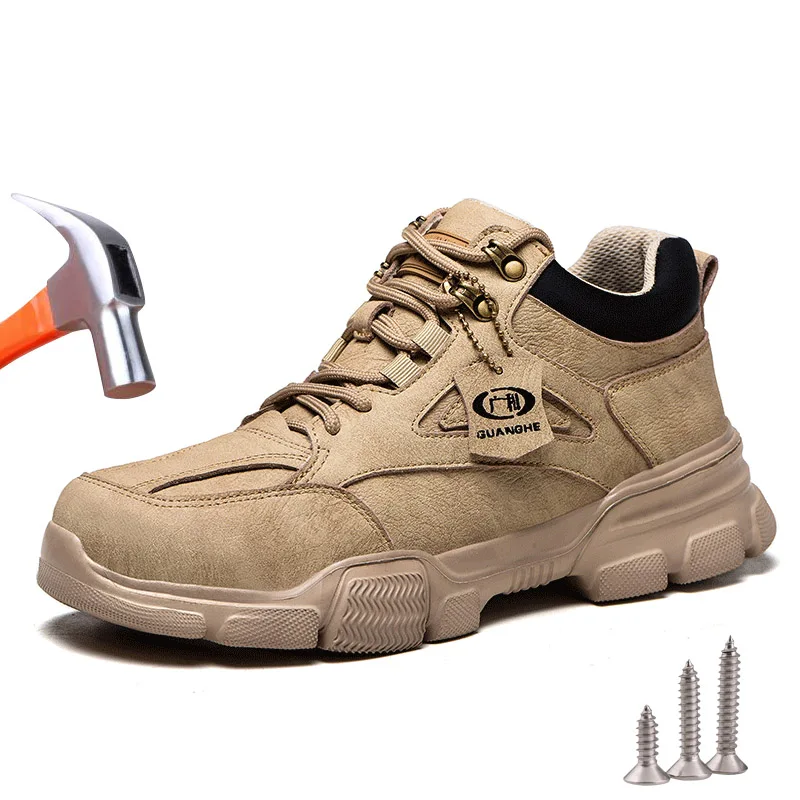 

2026 Work Safety Shoes Men Lightweight Safety Boots Indestructible Work Sneakers Women Kevlar Insole Protective Steel Toe Shoes