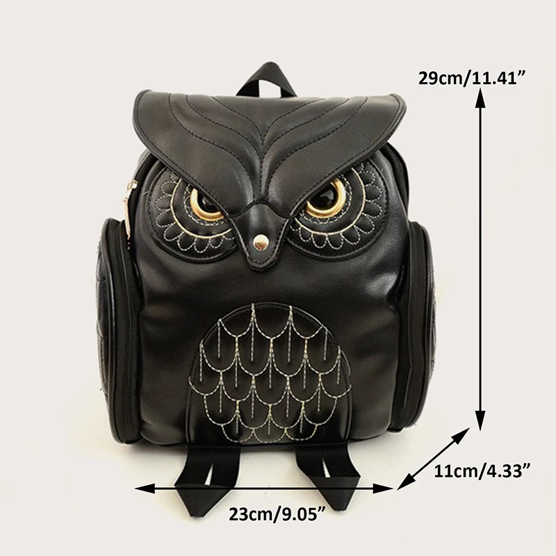 PU Embossed Owl Backpack, Fashionable And Cute Cartoon Animal Backpack, Travel Trendy Women\'s Bag