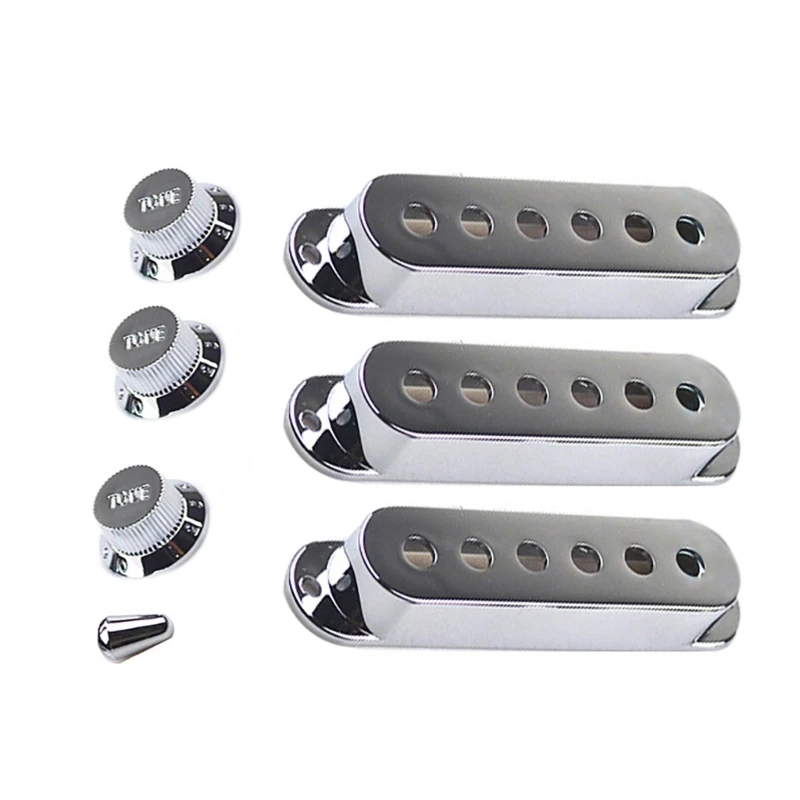 Single Coil Electric Guitar Pickup Cover with Volumes Tone Control Knob Tip Guitar Pickup Holder Case Easy to Use X5QF