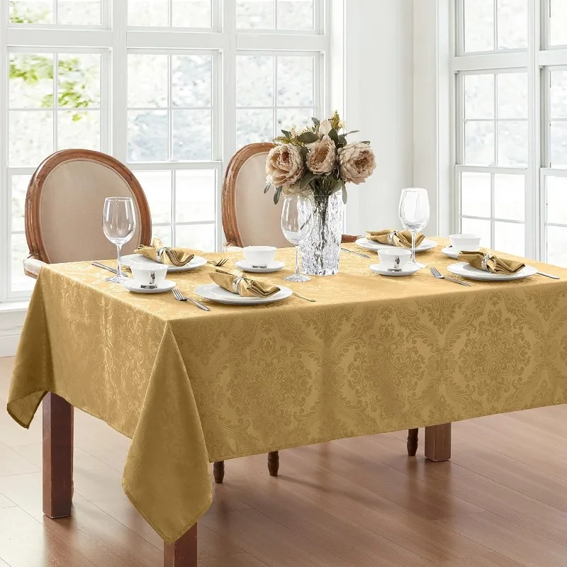 

Caiden Elegance Damask Fabric Tablecloth, Oblong/Rectangle