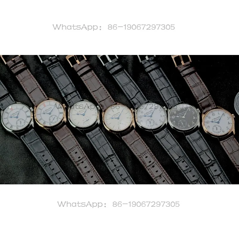 Simple Retro Eccentric Dial 7-point Small Three-needle Ultra-long Power Manual Baking Blue-needle Mechanical Watch
