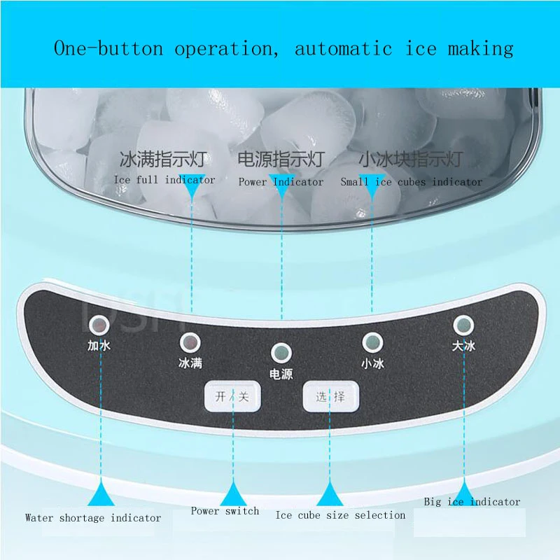 Professioneller und wettbewerbsfähiger Preis, kleine Tisch-Eismaschine, Eiswürfelformmaschine für den Haushalt