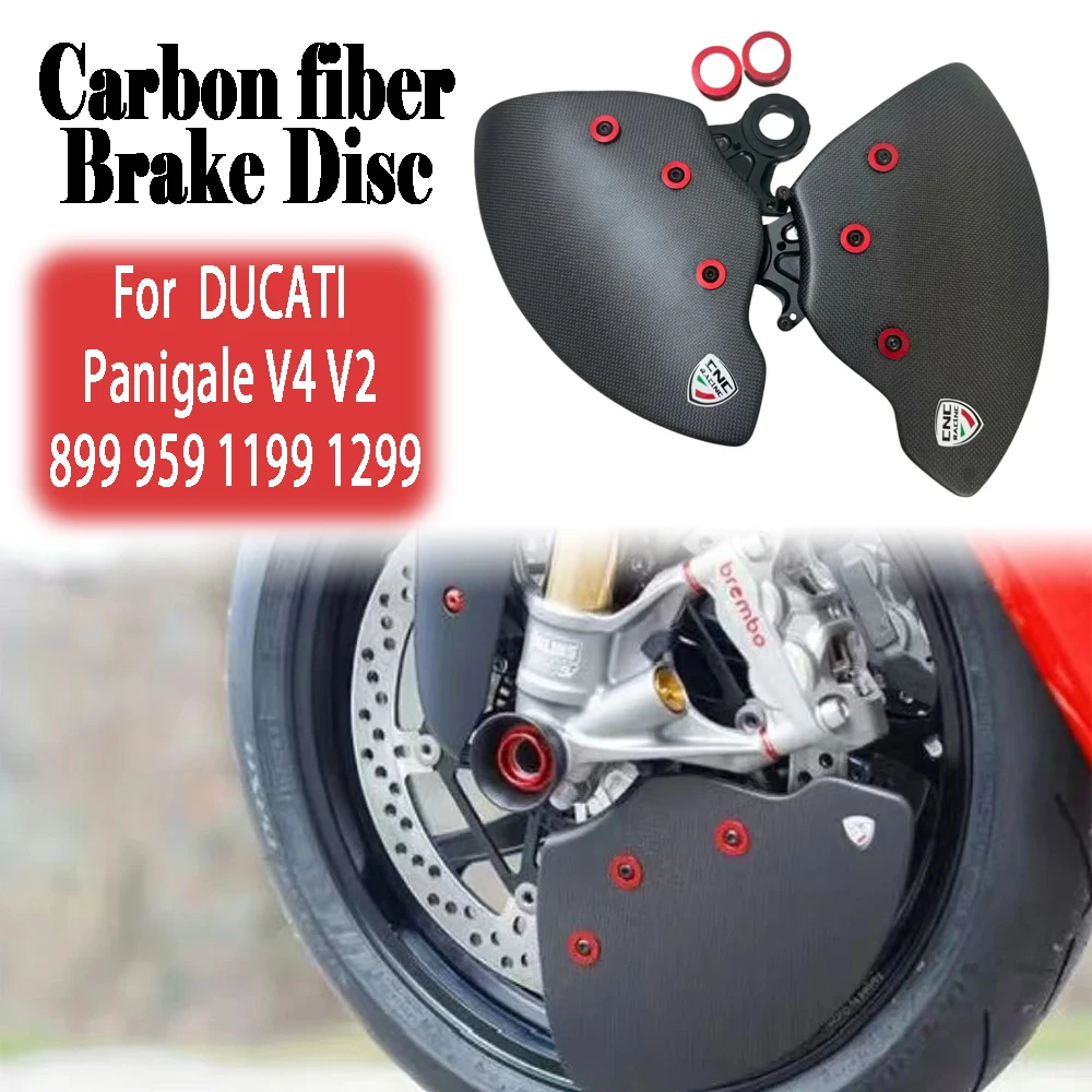 

FOR DUCATI Panigale V4 V2 899 959 1199 1299 Motorcycle Carbon Fiber Wheel Cover Brake Disc cover Air Deflector Accessories