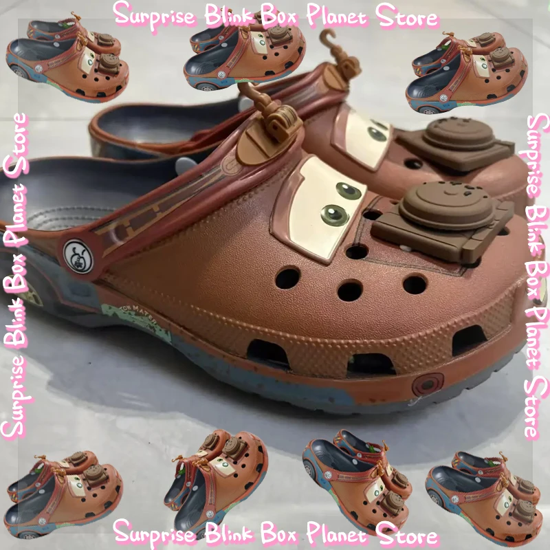 Moda Eva verano dibujos animados coche tema divertido Mater antideslizante transpirable ligero zapatos de playa sandalias zapatillas sorpresa regalo novedoso