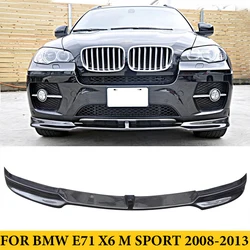For BMW E71 X6 M-Sport 2008-2013 Carbon Fiber Front Bumper Lip Spoiler Auto Tuning