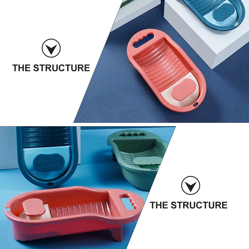 

1pc Washing Board Small Hand Washing Machine Mini Pp Washboard Durable Laundry Tool For Socks Underwear Clothing Compact