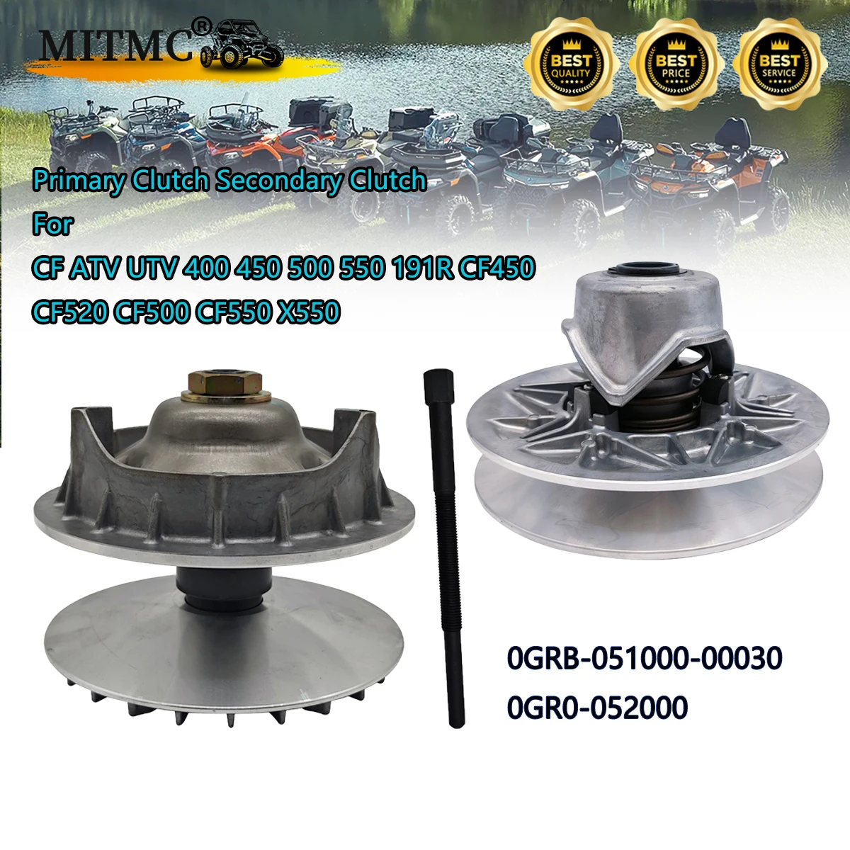 

Primary Clutch And Secondary Clutch For CF 400 450 500 550 ATV UTV 191R Engine 0GRB-051000-00030 0GR0-052000