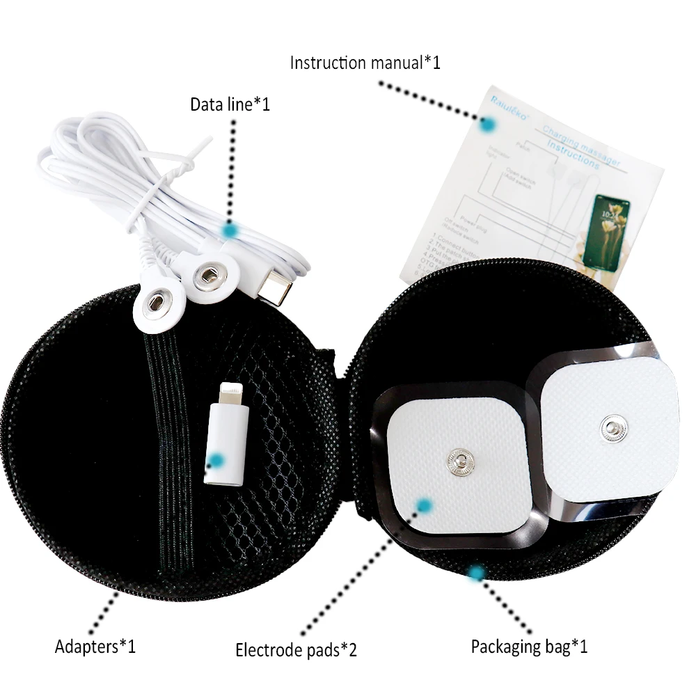 جهاز تدليك محمول صغير عشرات الهاتف متصل بالهاتف المحمول التحكم في نبض الجسم الاسترخاء مدلك الرقبة EMS محفز العضلات