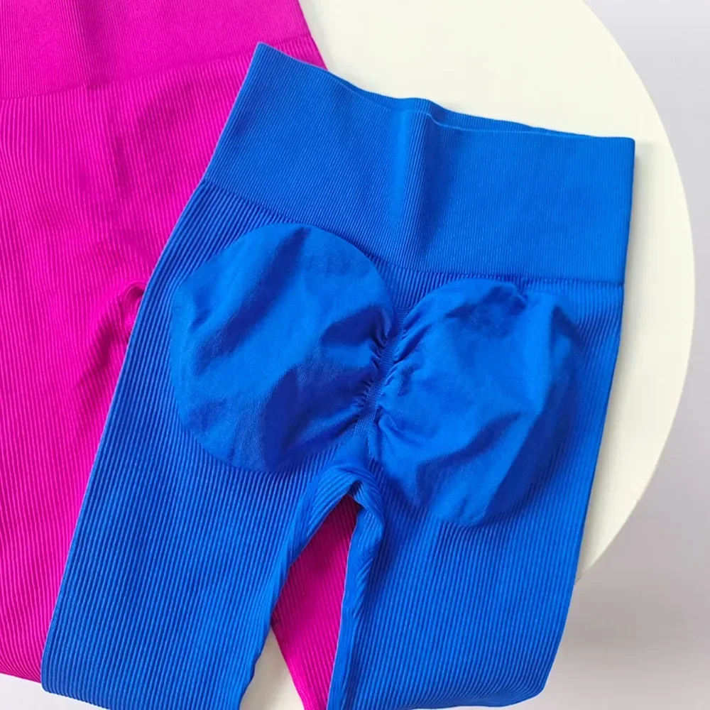 

European and American Seamless Sports Hip Lift Thread No Embarrassment Line Yoga Clothes Women's Running Fitness Pants