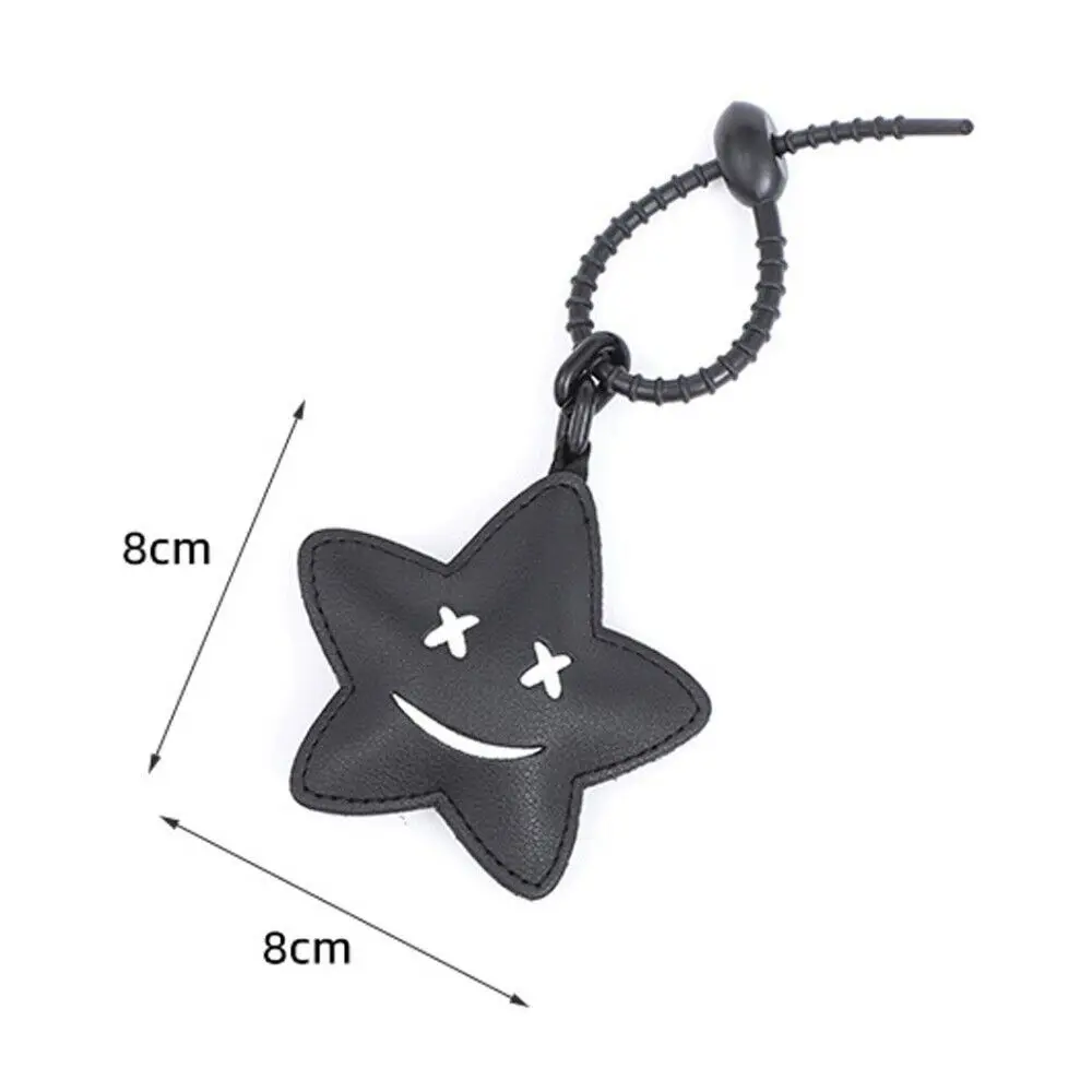 Брелок с котом из искусственной кожи, новый черный кожаный кулон с мультяшным рисунком, брелок для пары