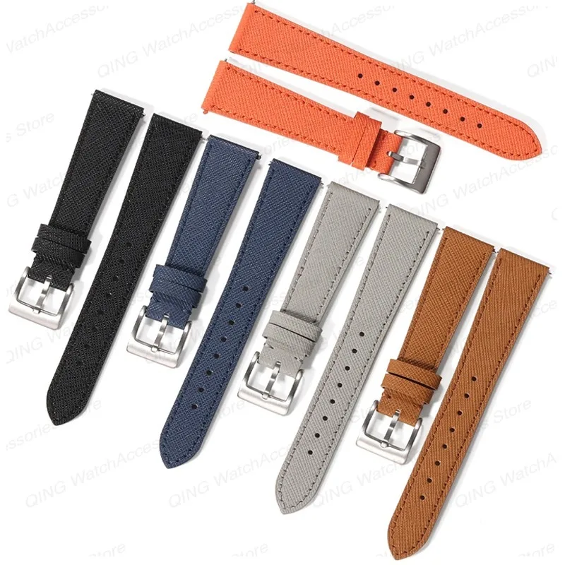 Leather Strap for Huawei for Seiko Universal Quick Release Watchband 18mm 20mm 22mm Cowhide Sport Bracelet Men Women Wristbelt