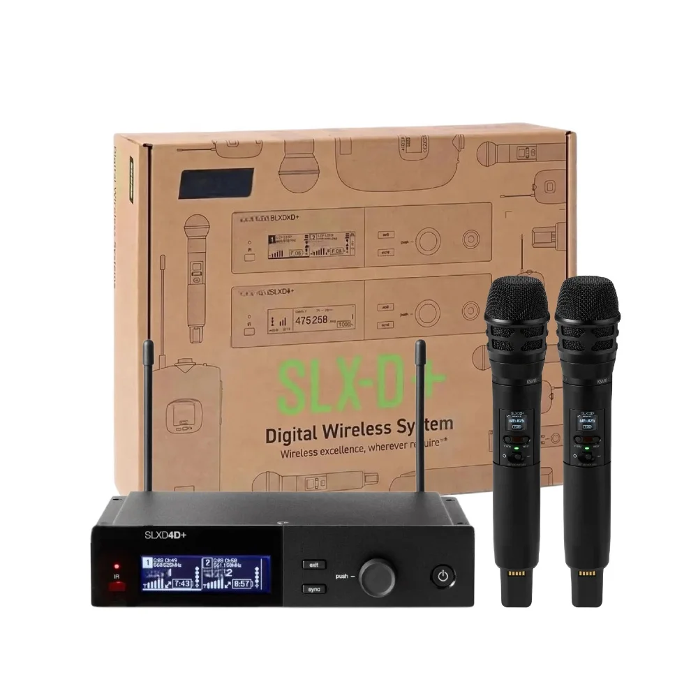 Portable SLXD4D+ KSM8 KSM9 Professional UHF Wireless Condenser Microphone Digital Diversity Rugged Durable For Stage