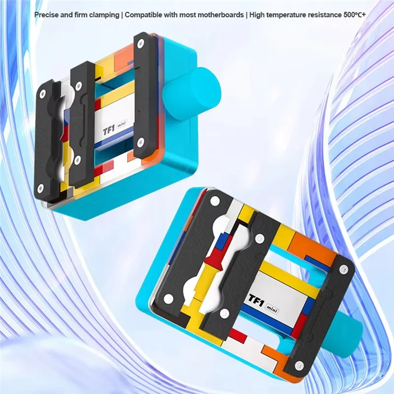 

SR-TF1 MINI Heat-Insulating Glass Chip Fixture High Temperature Resistance 500℃+ IC CPU Chip Degumming Clamping Repair Tool