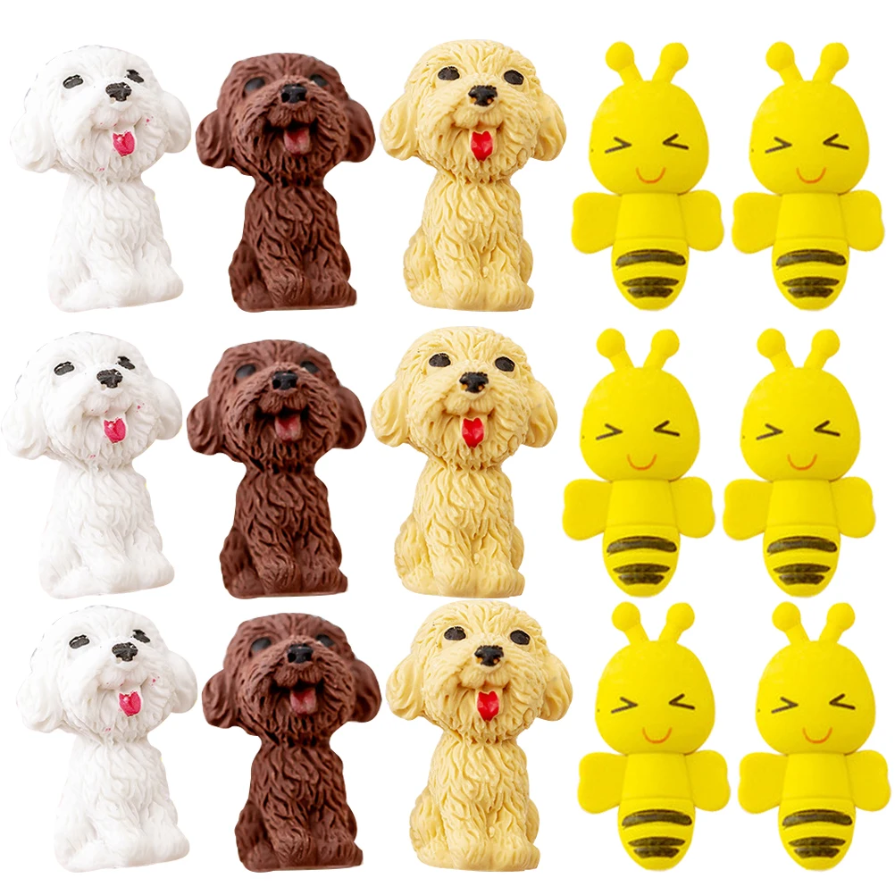 20 шт. ластик с изображением животных, мультяшные ластики, школьные аксессуары для карандашей, милые для учеников