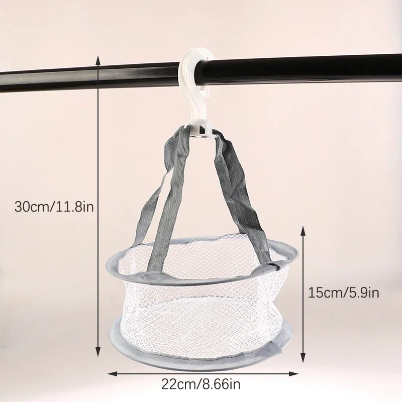 Filet de séchage d'œufs de maquillage, mini panier suspendu, panier de séchage d'éponge bouffante de poudre, support de séchage de brosse de maquillage, organisateur de sac en filet d'éponge