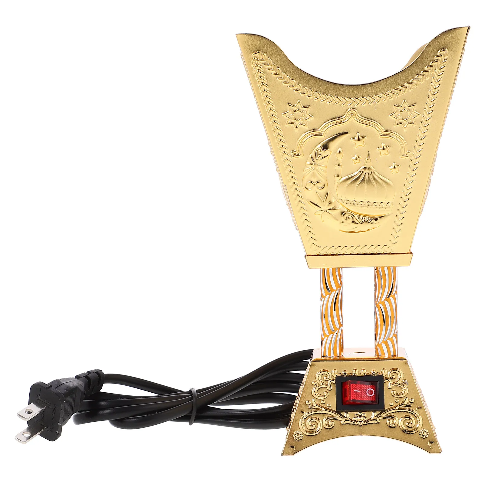 Metal Electric Incense Burner Middle Eastern Style Tabletop Censer for Living Room Decor Aroma Therapy Burner Home Office Decor