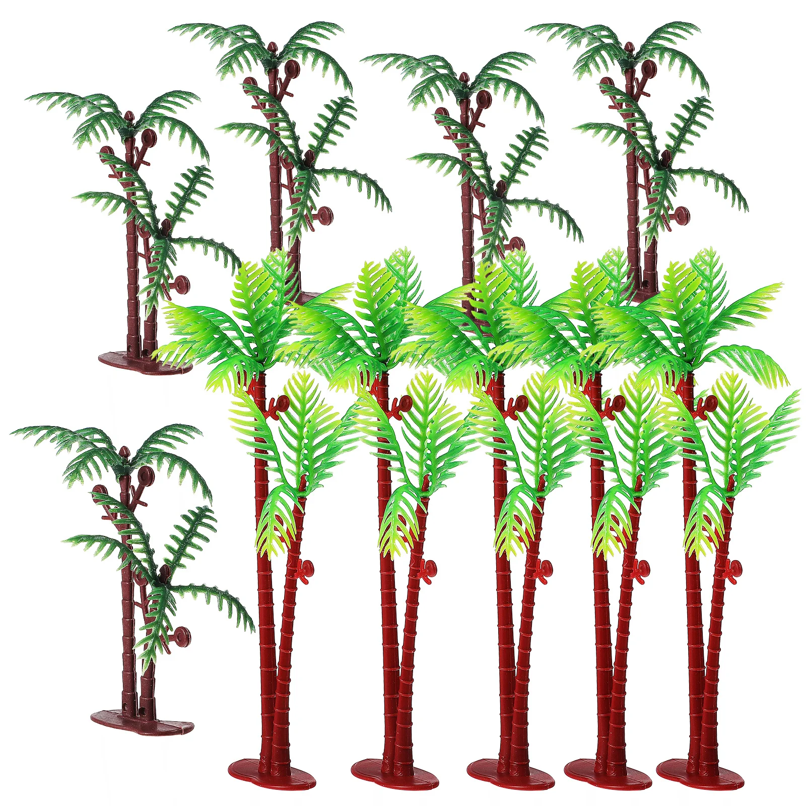 

10Pcs Fake Palm Trees Artificial Palm Tree Decorations Tropical Cake Toppers Luau Party Supplies Tropical Ornaments