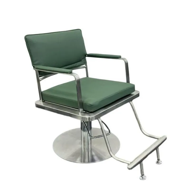 Green hair salon chair, hair salon chair, hair cutting, perm and dyeing Internet celebrities high-end new models