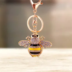 Simpatico strass cristallo insetto ape portachiavi animale bumblebee portachiavi portachiavi borsa ciondolo accessori portachiavi