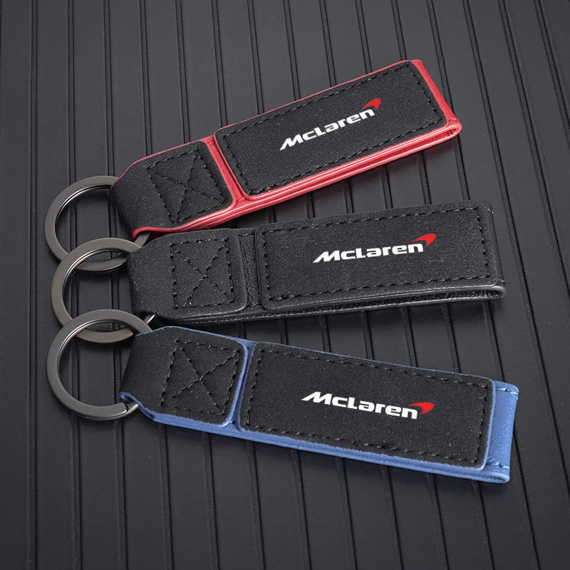 1 llavero de cuero de ante con diseño de coche, llavero colgante para Mclaren 720S GT 570 600LT 540C P1 accesorios Alcantara