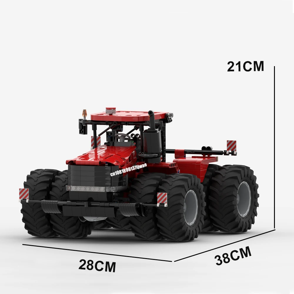 NEW MOC 1233PCS RC CASE 470 Steiger tractor trailer model DIY creative ideas Child Toy Birthday Gift technology Building blocks