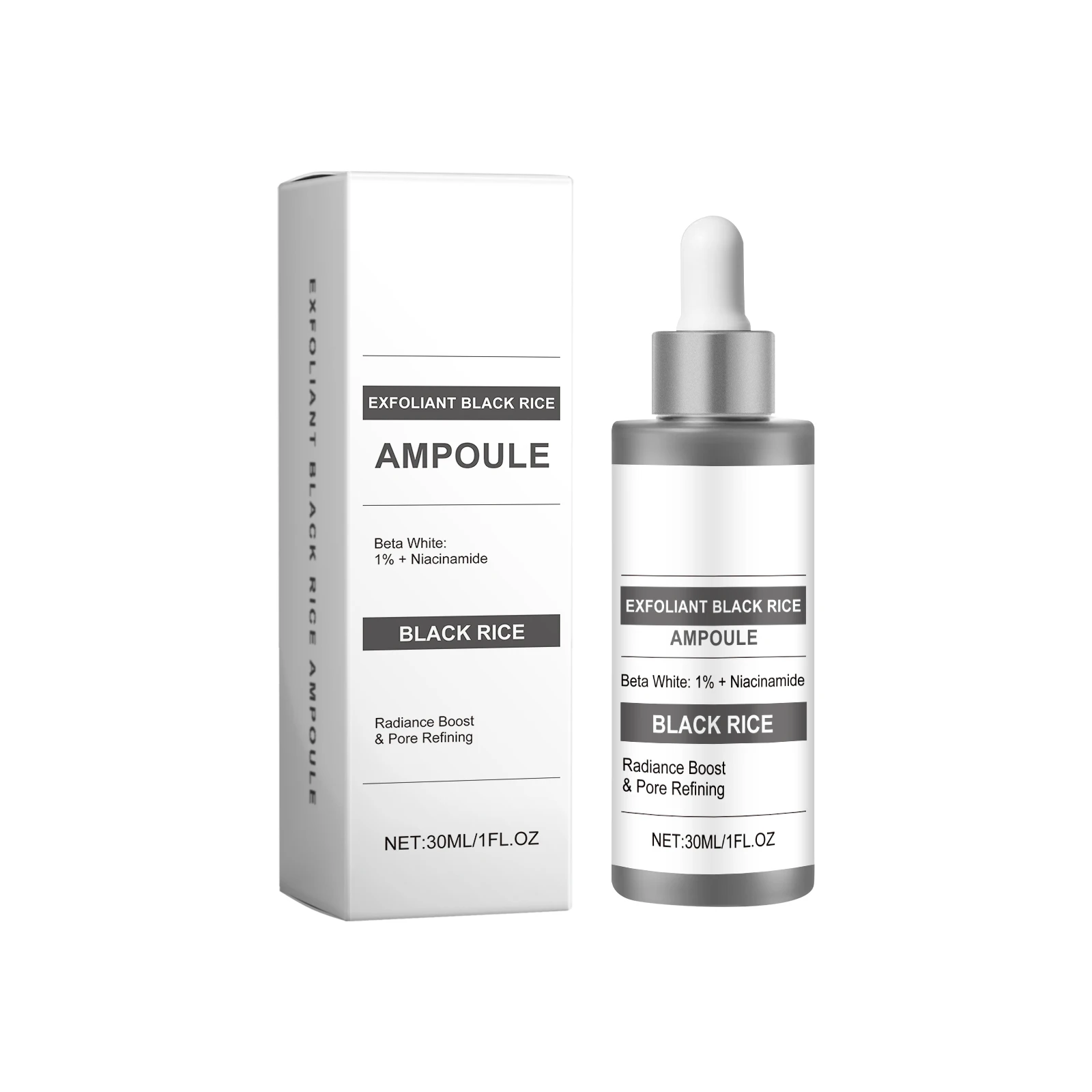 حمض الساليسيليك جوهر الأرز الأسود تقشير عميق لطيف يقلل من الرؤوس السوداء تحسين بلادة تفتح المسام مصل سطع الوجه #2