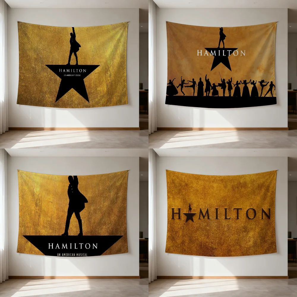 Flag Durable An Outdoor American Indoor Patio M-Musical H-HamiltonS-ES Festive Decoration Classic Design Pole Wall Room Banner