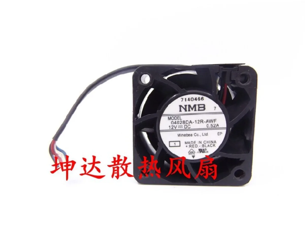 1pcs for NMB 04028DA-12R-AWF 4028 12V 0.52A 4CM 4-wire speed control cooling fan
