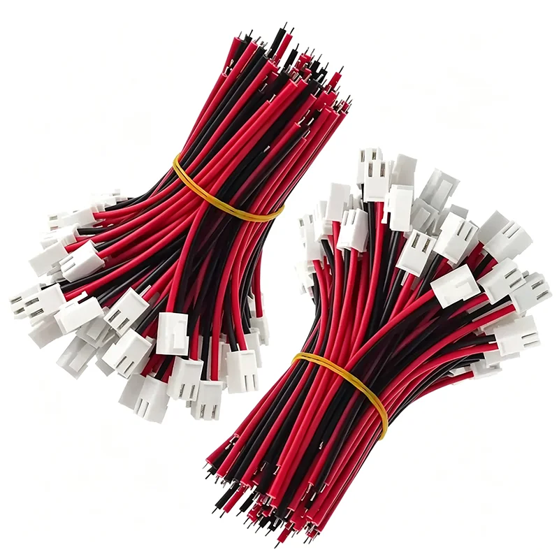 VH3.96mm 2P Single Head Terminal Wire Red-Black/Black-Red 1015 22AWG Electronic Connection Cable Wire Length10/20/30cm Optional