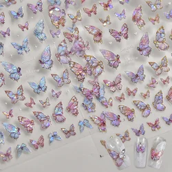 Shell Light Butterfly Nail Stickers High Quality Design Adhesive Stickers Nail Art Decoration Nail Supplies Decals Manicure Tool