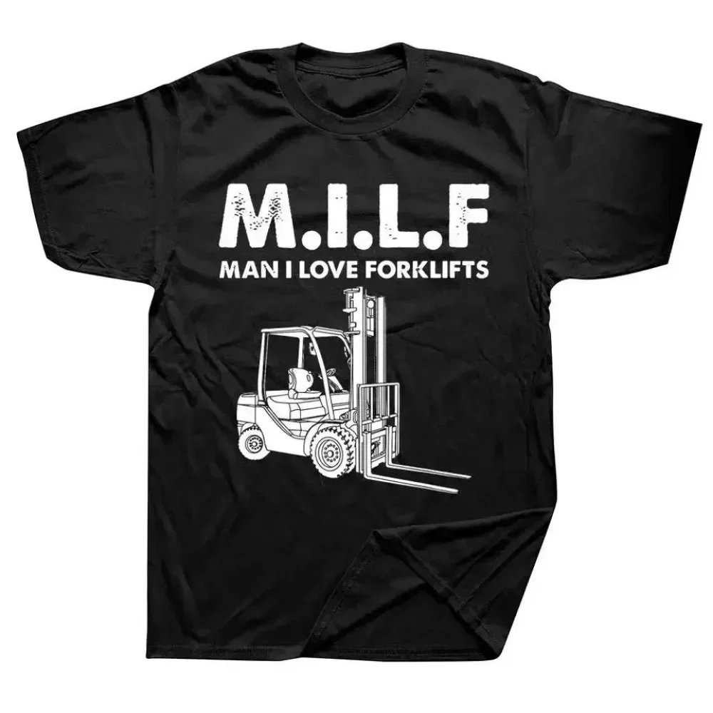 Arrival Summer Men's T-shirt Novelty Awesome Milf Man I Love Forklift iver Printed Short Sleeve Oversized T-Shirt Men Clothes