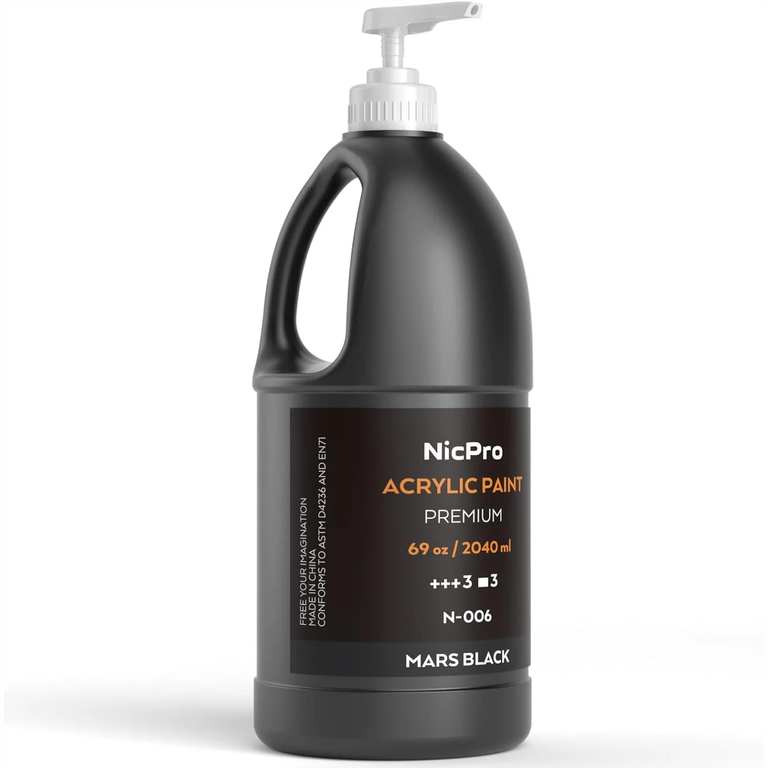 

Nicpro Large Acrylic Paint Set 69oz 2040ml Rich Art Painting Supplies for Canvas Wood Leather Fabric Stone Craft Beginner &